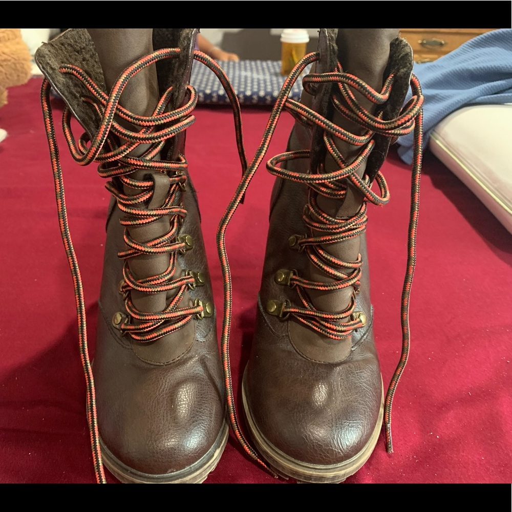 Boots with high heels